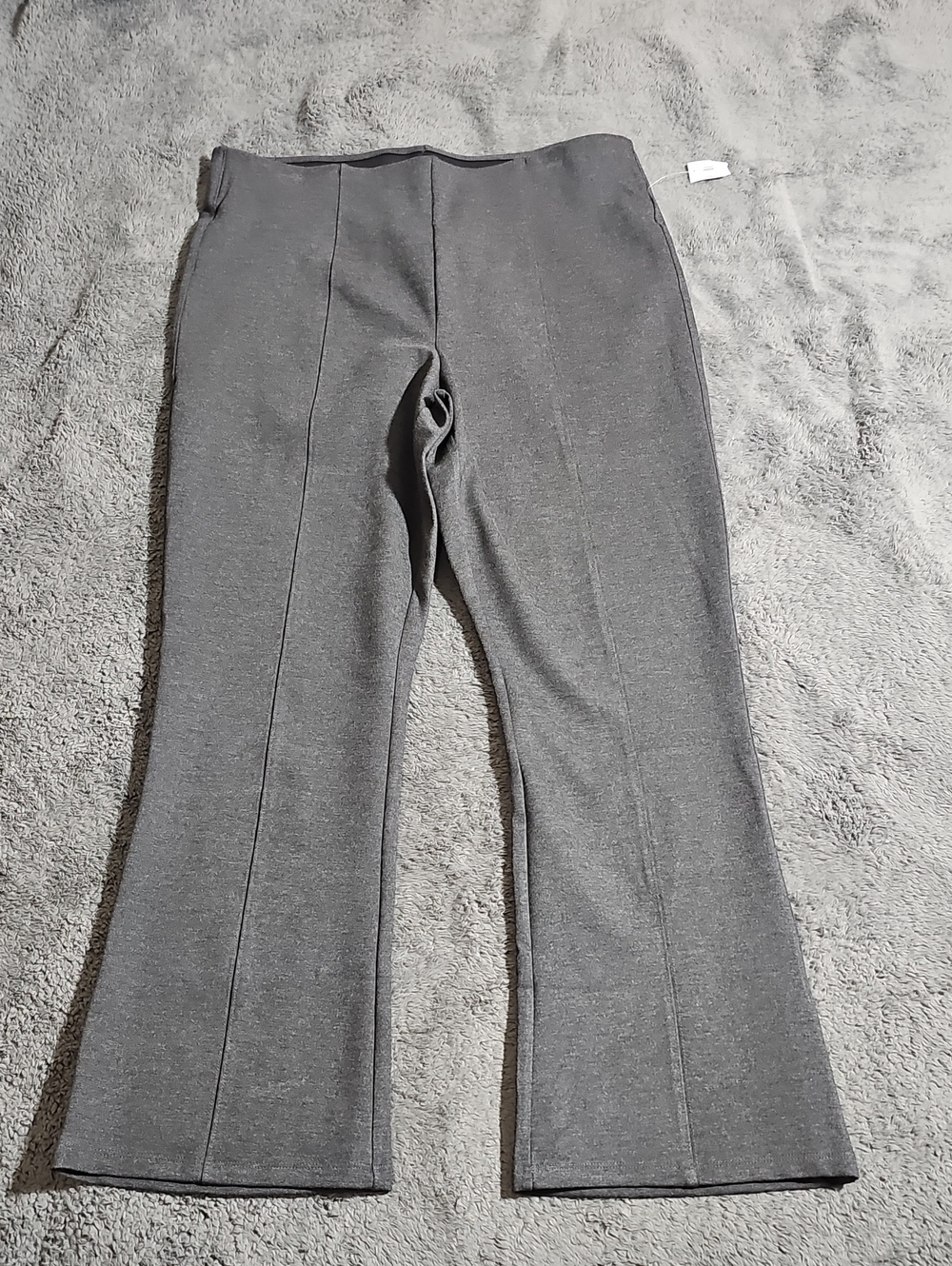 Old Navy Stevie Flare Crop Pants Gray Extra High-Rise Work Office Size XL TALL